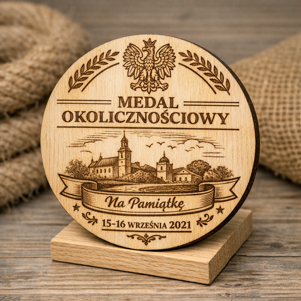 Inspiracja AI - medal okolicznoścowy w Augustowie