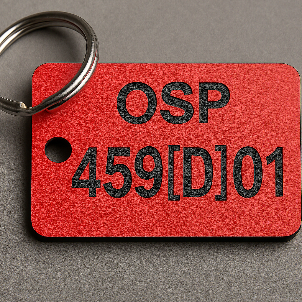 Inspiracja AI - brelok jednostki OSP w Mońkach