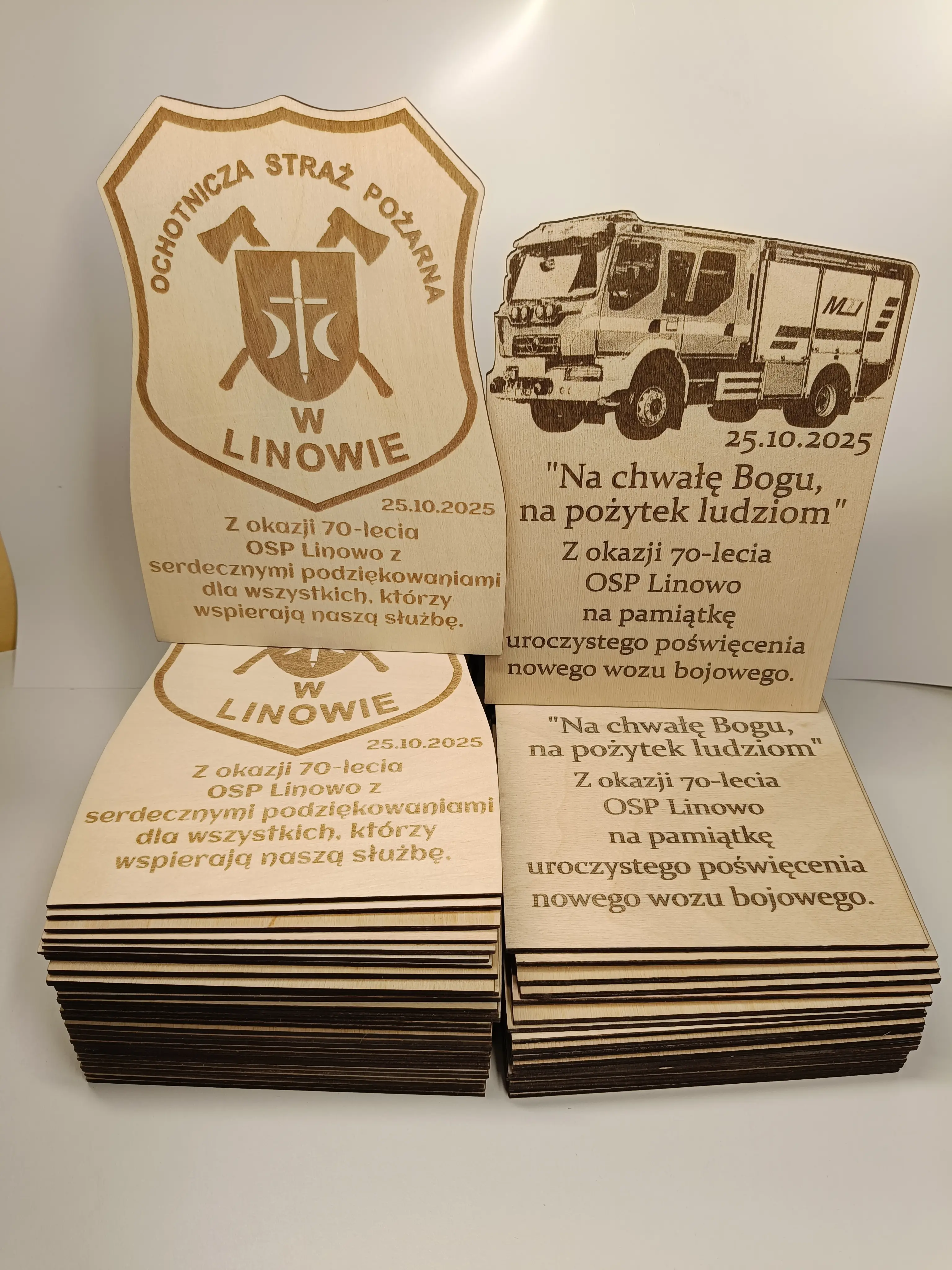 Grawerowana tablica pamiątkowa OSP – podziękowanie na wydarzenie