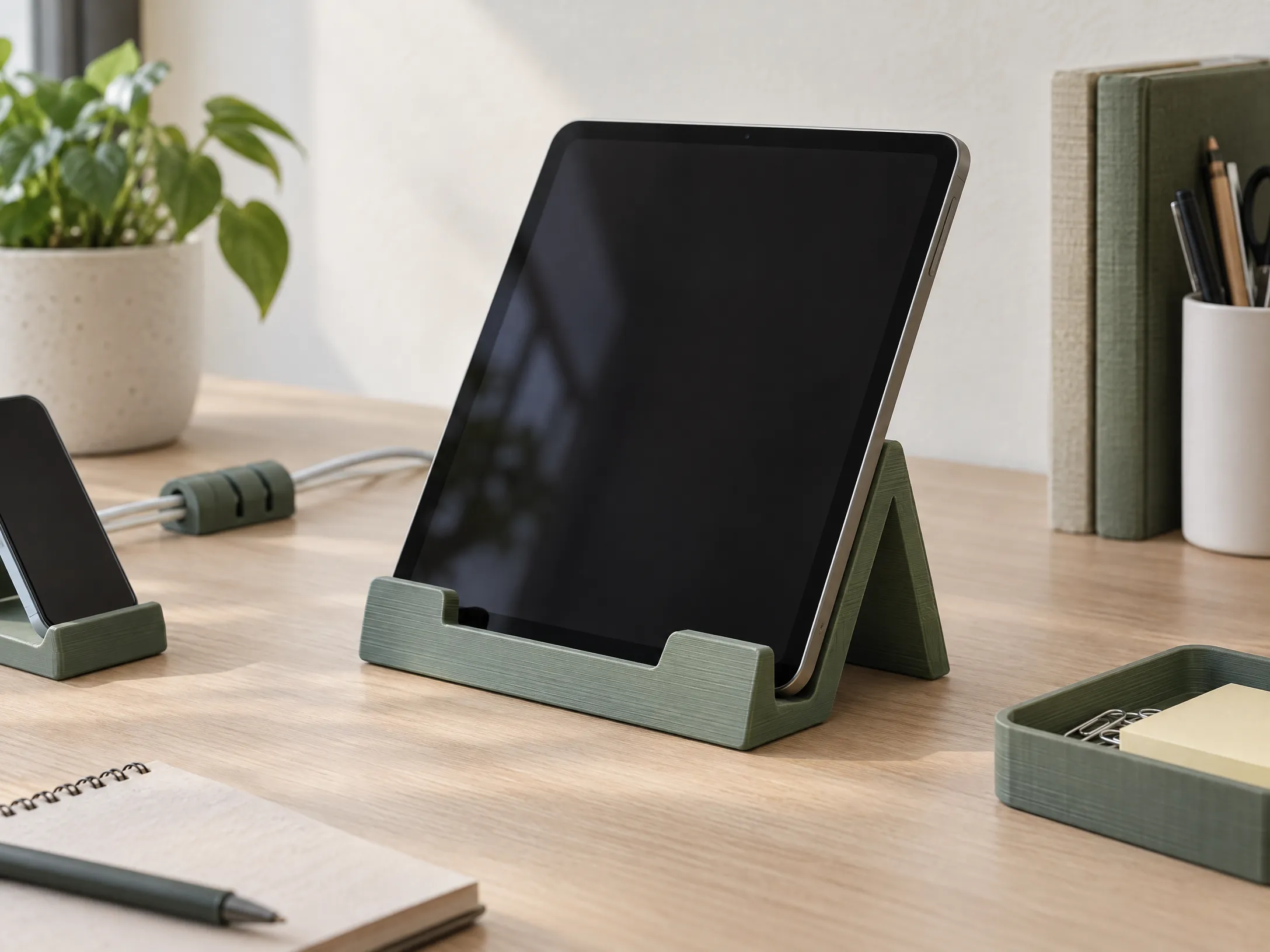 Realizacja: Organizery i uchwyty biurowe z druku 3D
