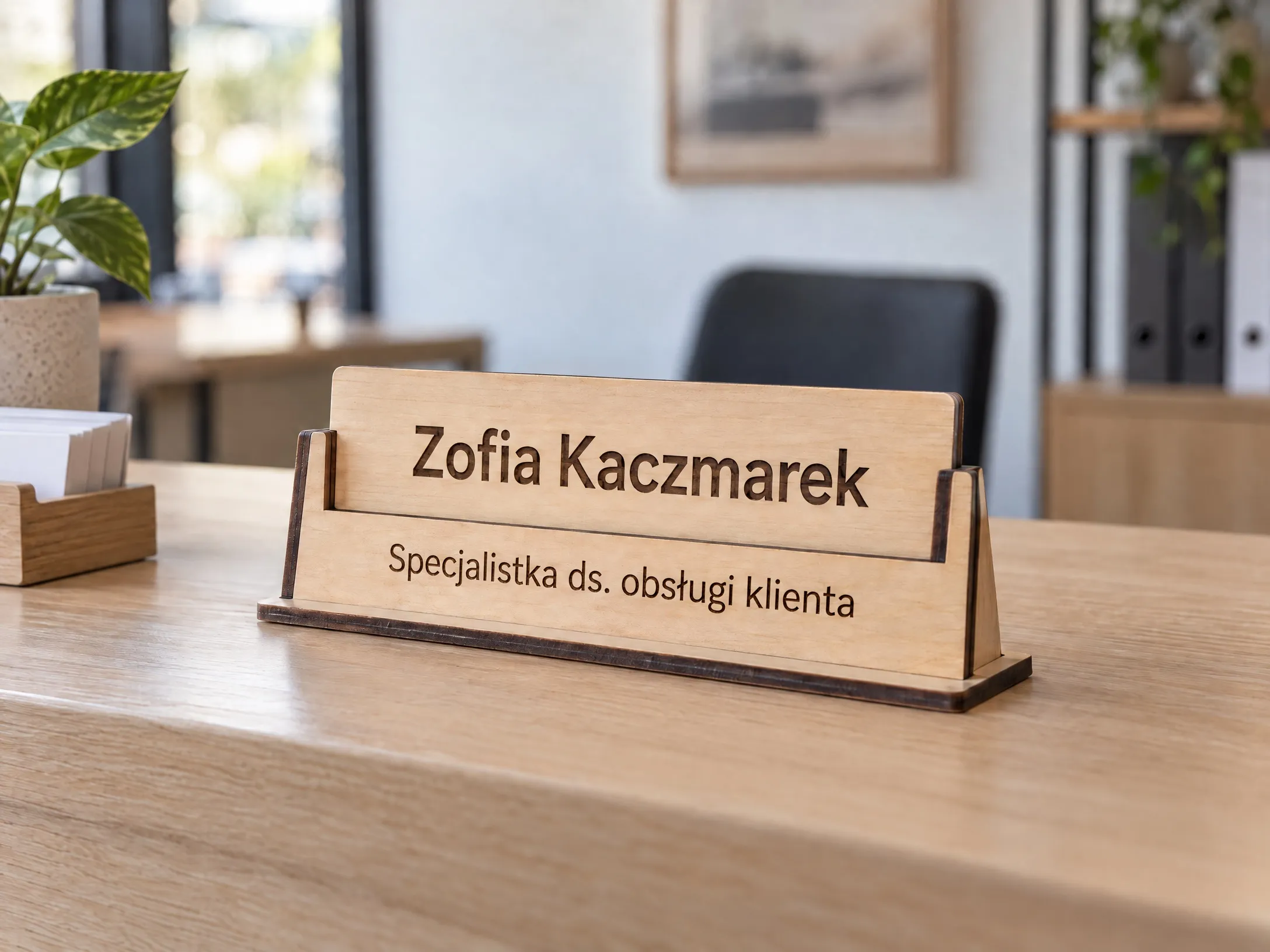 Realizacja: Tabliczki imienne i biurkowe