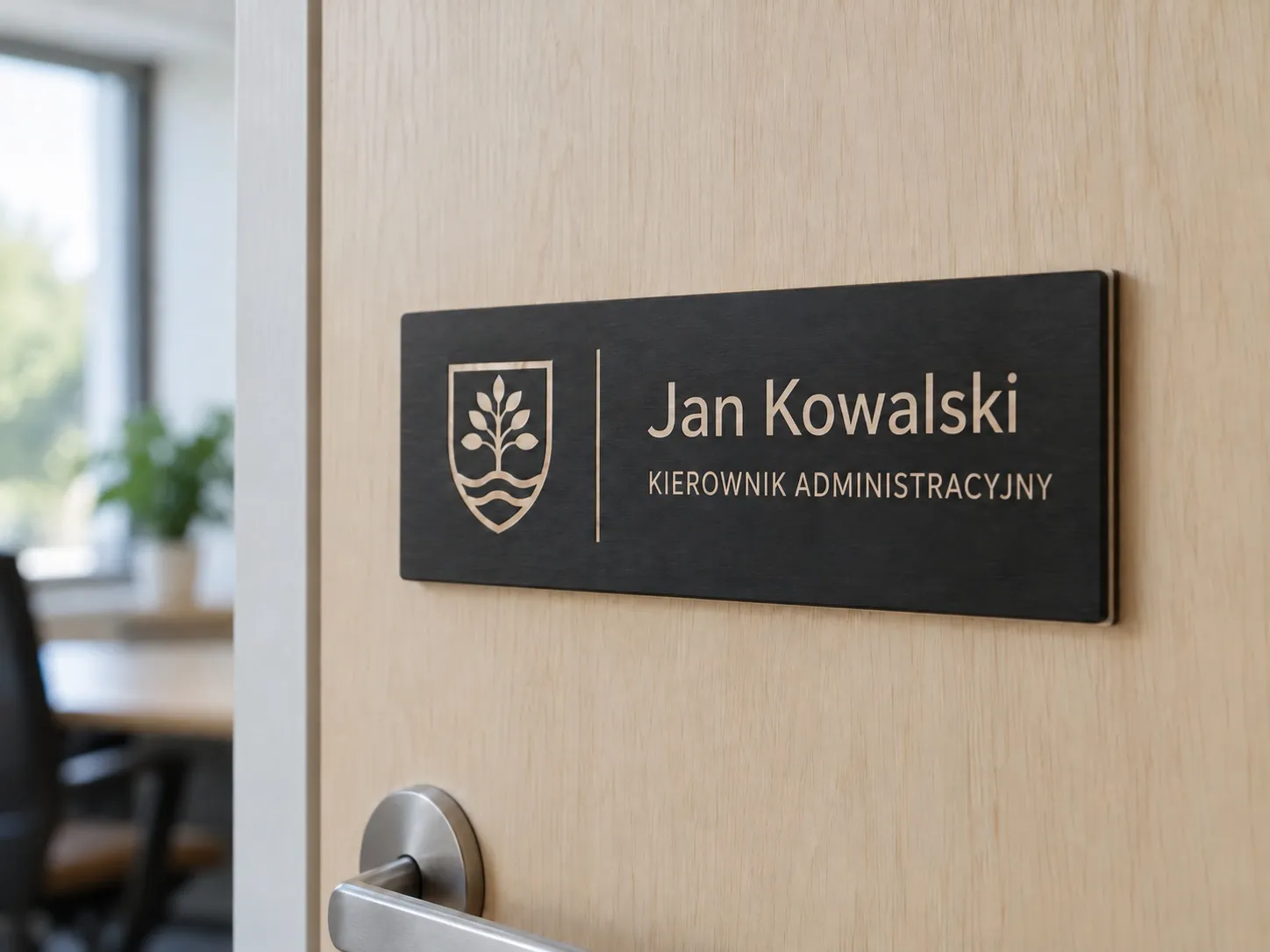 Realizacja: Tabliczki na drzwi gabinetów i sekretariatów