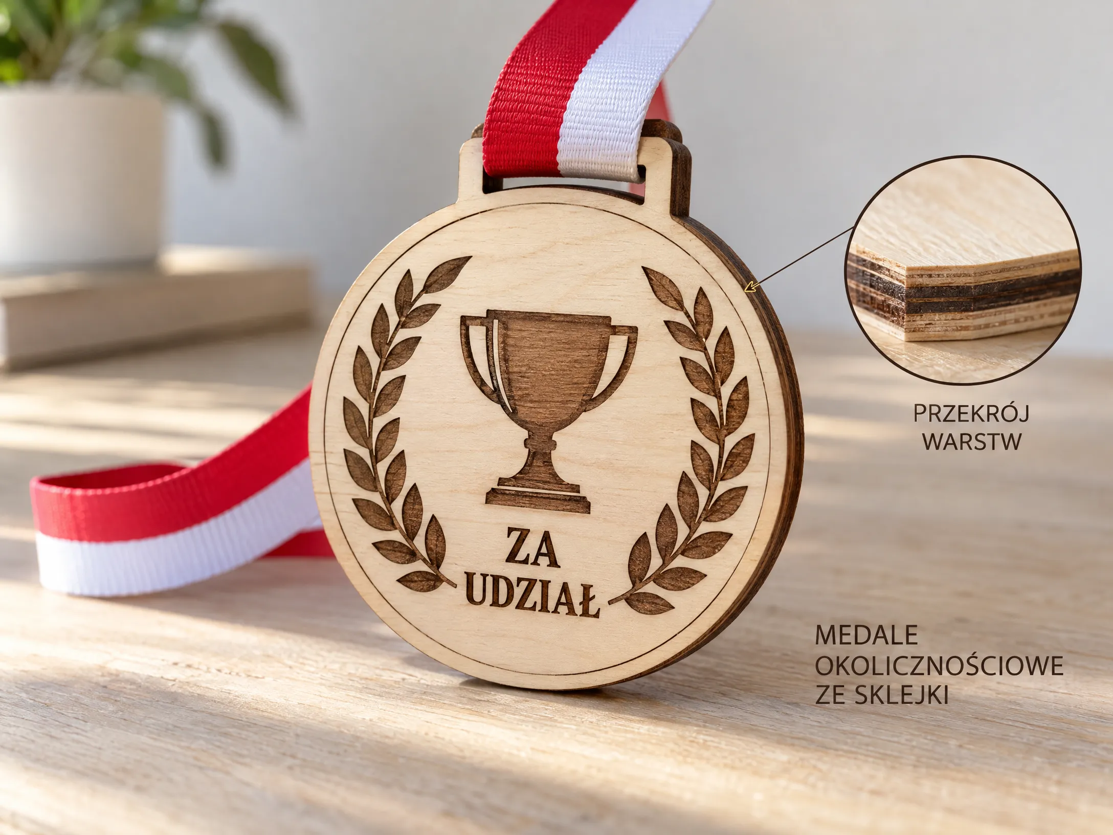 Realizacja: Medale okolicznościowe ze sklejki